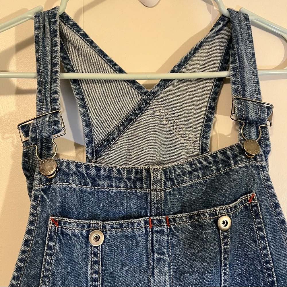 We the Free People Boyfriend Baggy Denim Overalls Size 26 - Picture 5 of 14